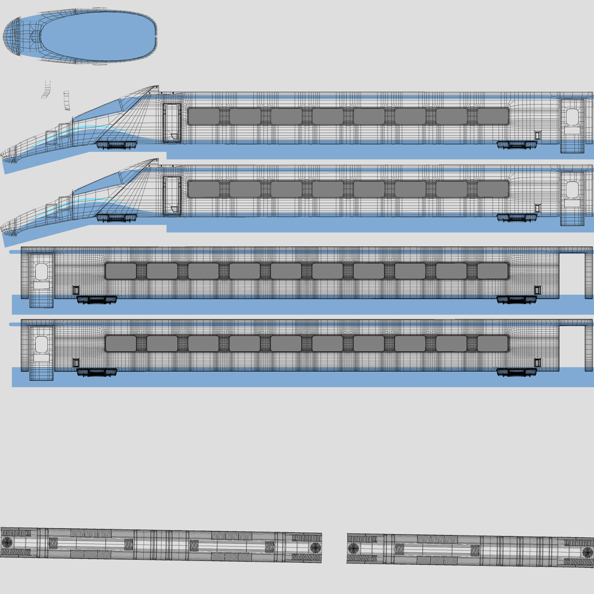 Train ETR610 Pendolino 3D model_25