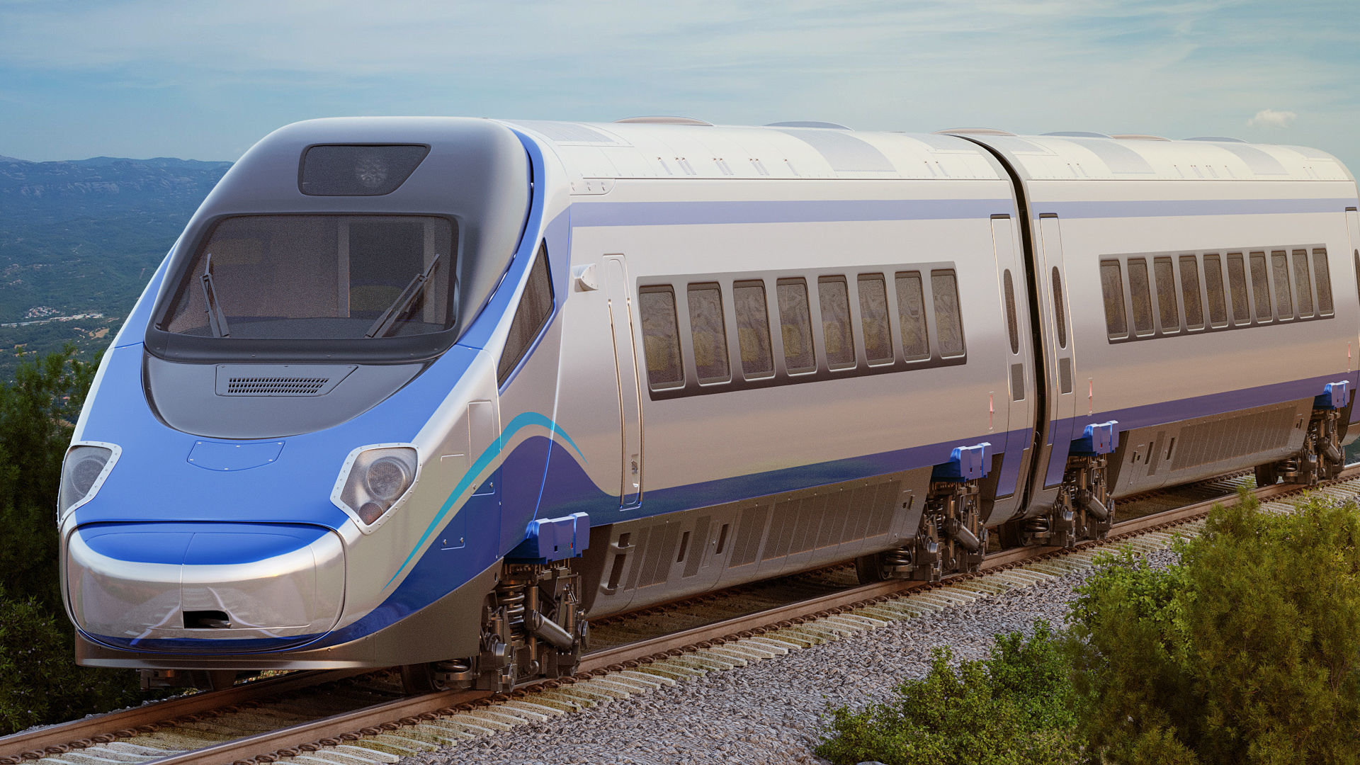 Train ETR610 Pendolino 3D model_2