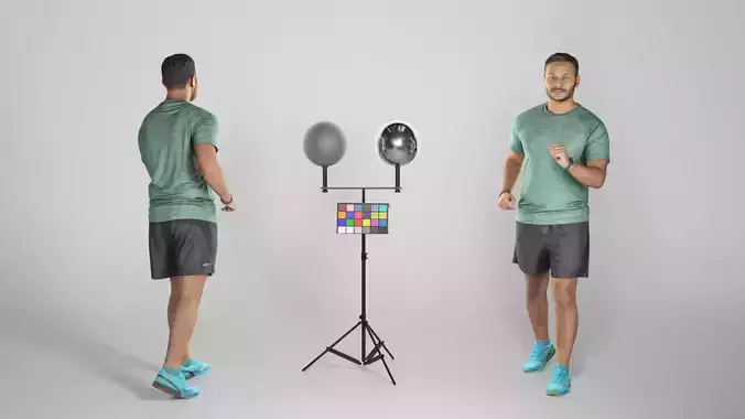 Indian man in sportswear walking 311 Low-poly 3D model