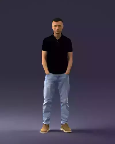 000329 Young Man in Casual Outfit 1226 3dp