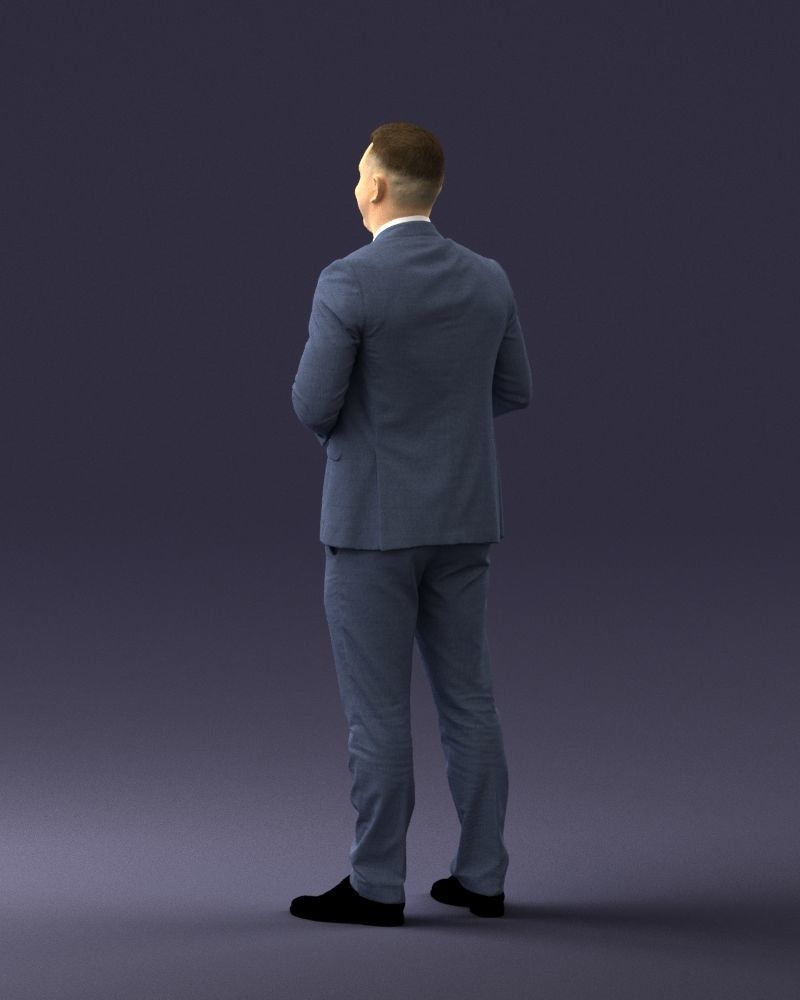 000288 Businessman with Skull Professional Character 0905 3dp 3D print model_22