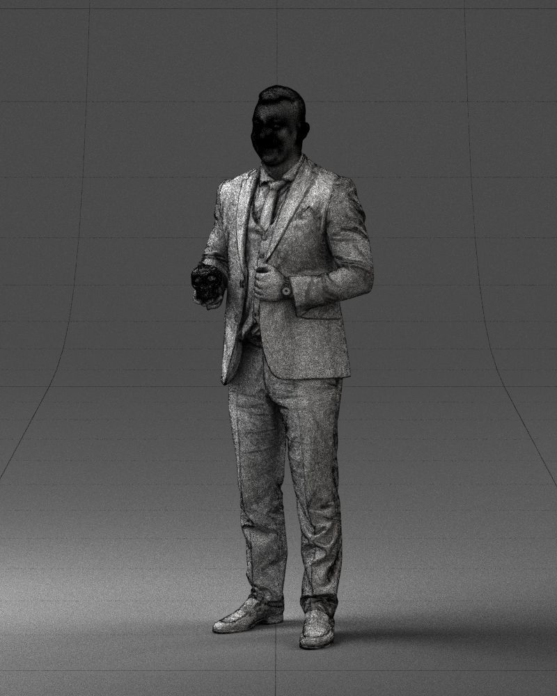 000288 Businessman with Skull Professional Character 0905 3dp 3D print model_33