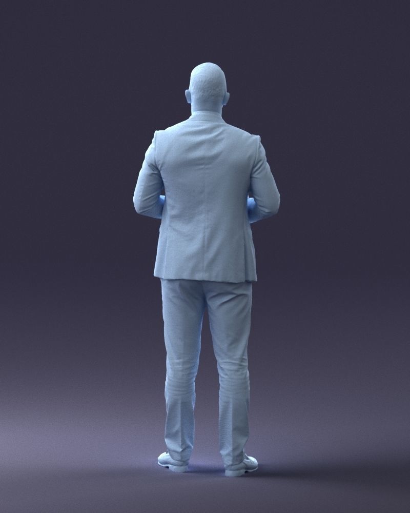 000288 Businessman with Skull Professional Character 0905 3dp 3D print model_20