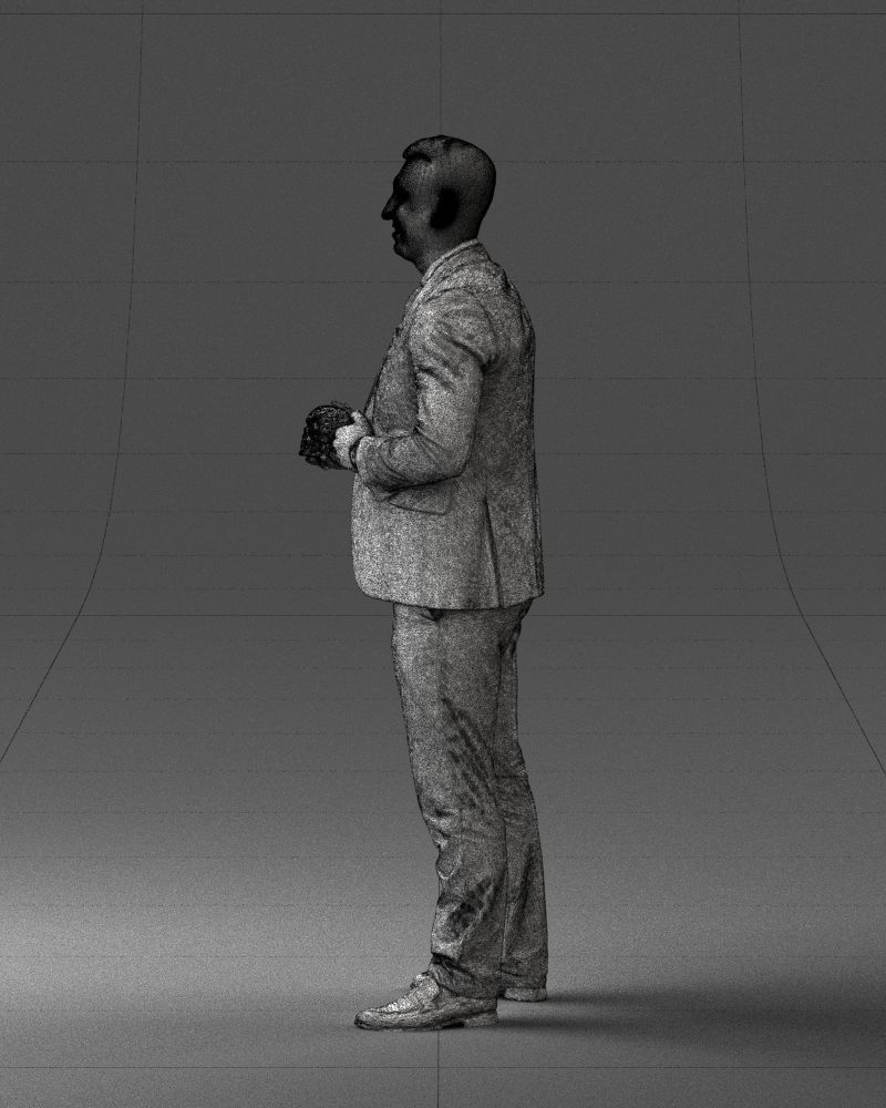 000288 Businessman with Skull Professional Character 0905 3dp 3D print model_27