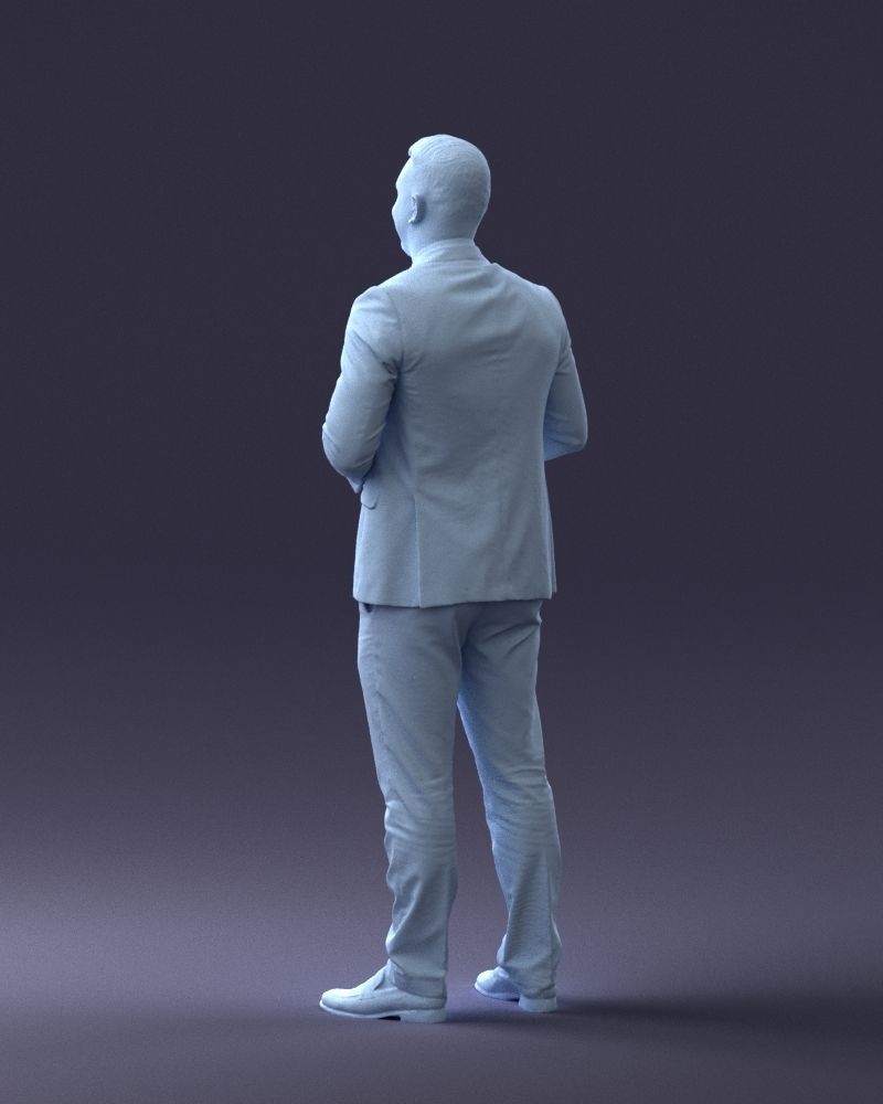 000288 Businessman with Skull Professional Character 0905 3dp 3D print model_23