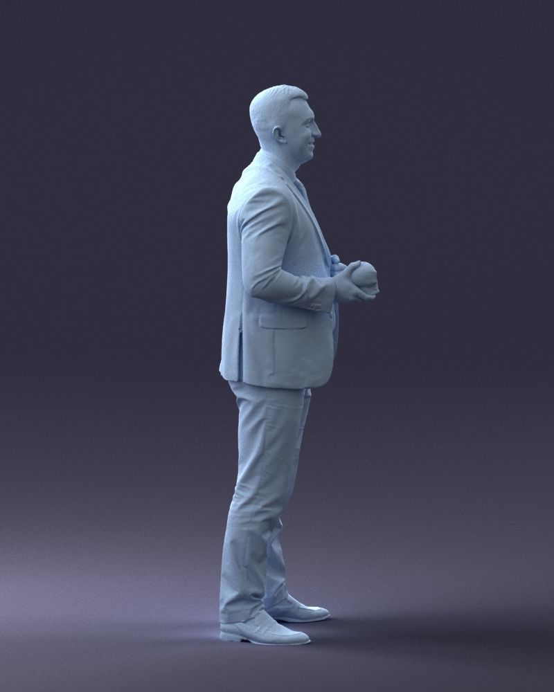 000288 Businessman with Skull Professional Character 0905 3dp 3D print model_14