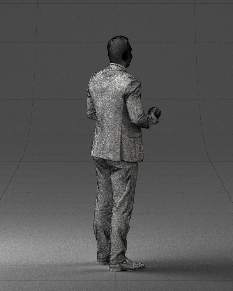 000288 Businessman with Skull Professional Character 0905 3dp 3D print model_18