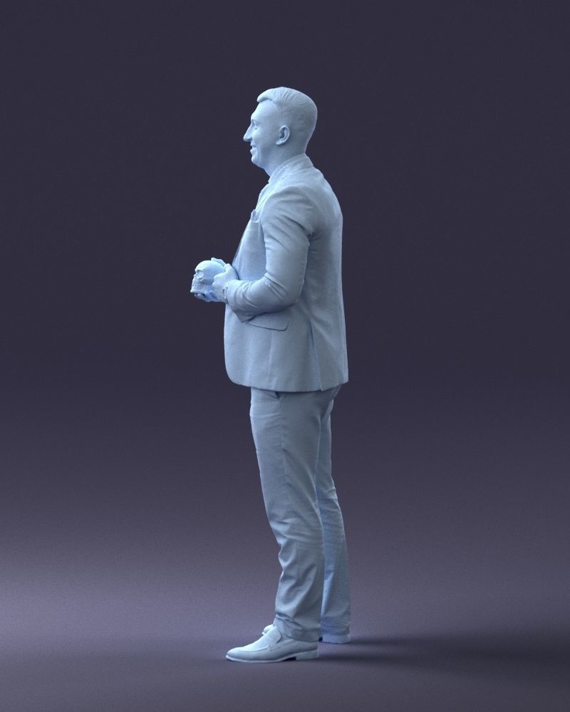 000288 Businessman with Skull Professional Character 0905 3dp 3D print model_26
