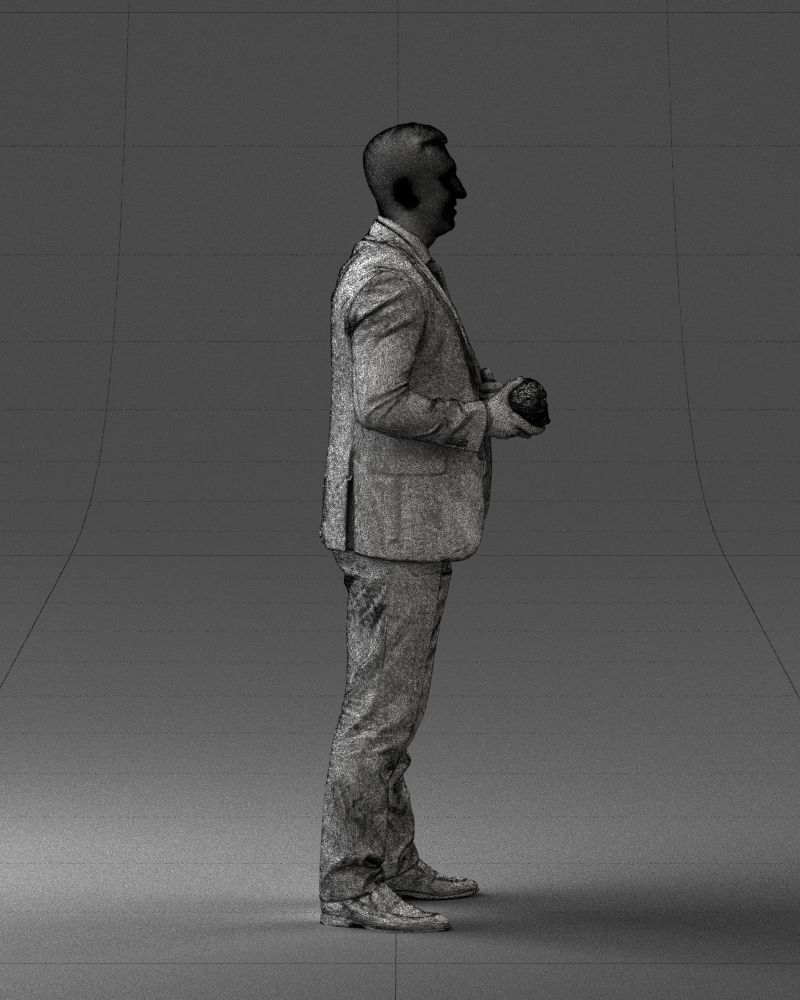 000288 Businessman with Skull Professional Character 0905 3dp 3D print model_15