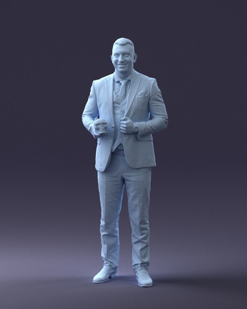 000288 Businessman with Skull Professional Character 0905 3dp 3D print model_35