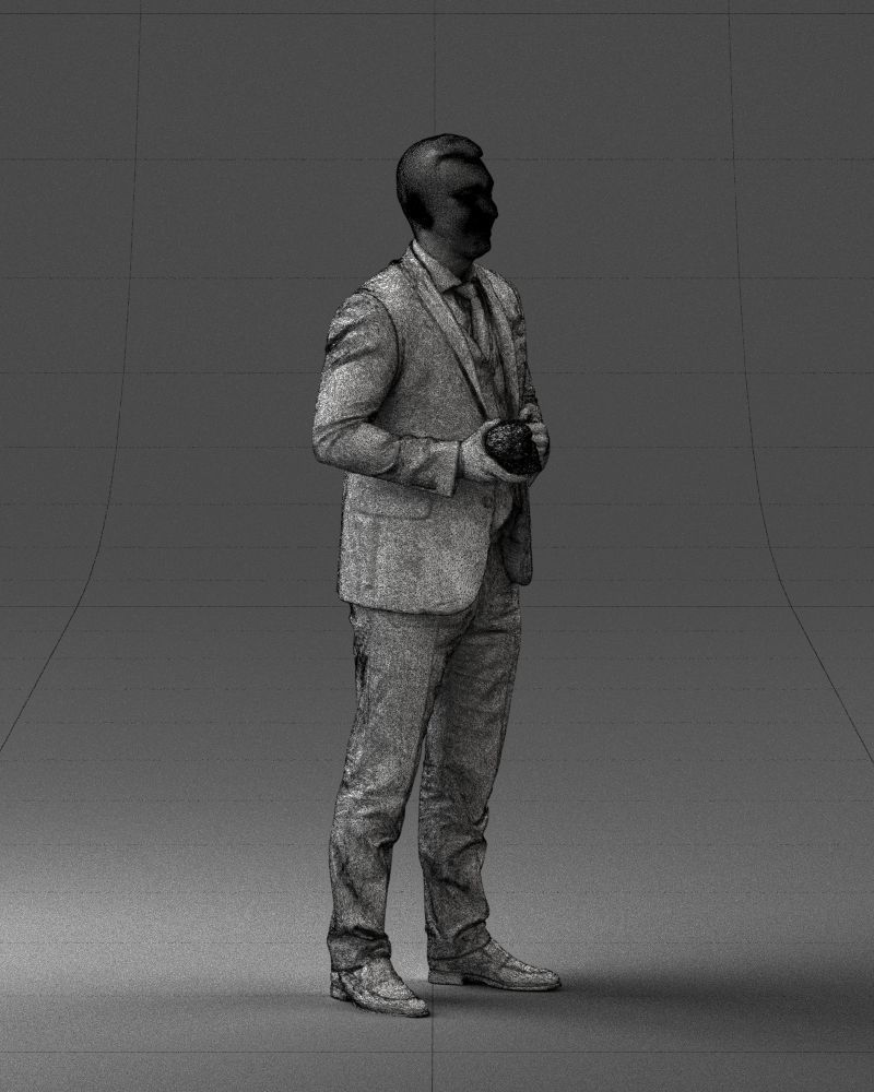 000288 Businessman with Skull Professional Character 0905 3dp 3D print model_12