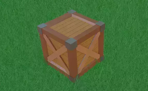  Wooden low poly crate - game ready Free low-poly 3D model
