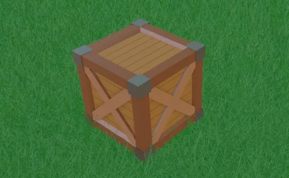 Wooden low poly crate - game ready Free low-poly 3D model