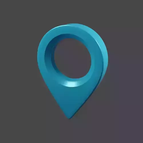 Map pin Low-poly 3D model