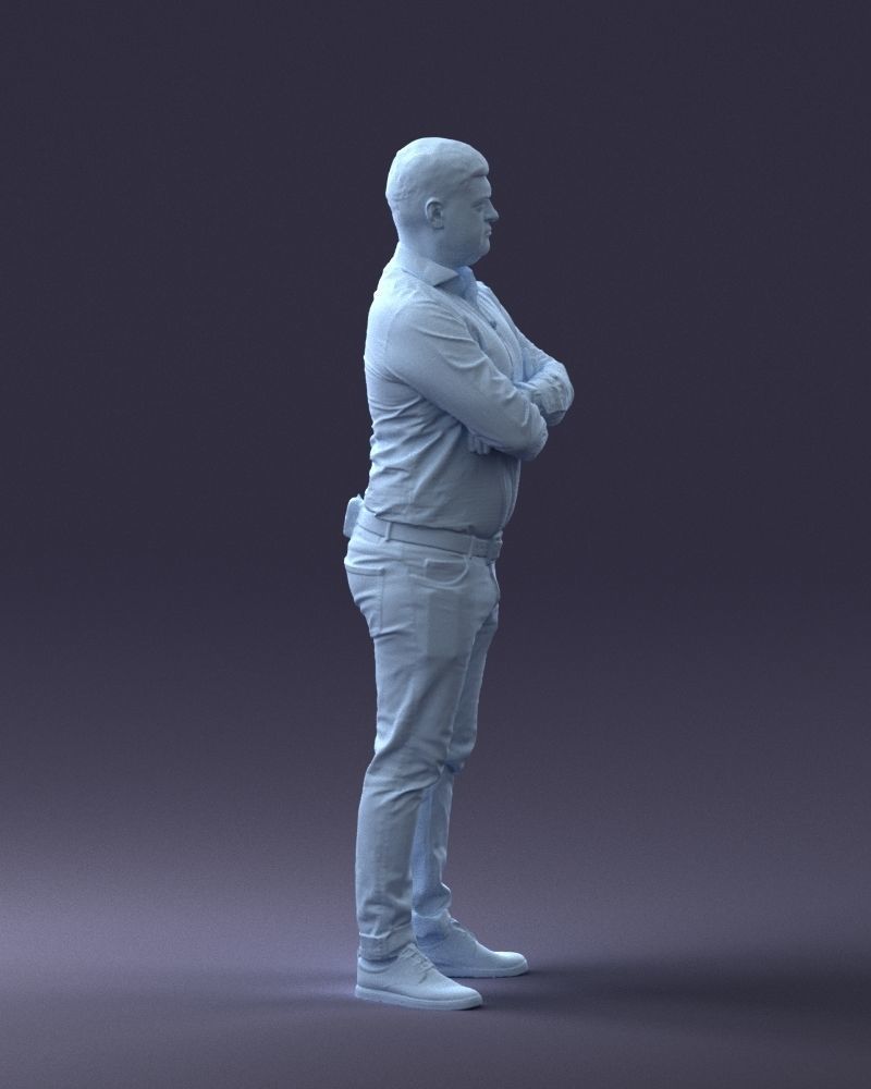 000276 Male Model in Casual Outfit Arms Crossed Pose 0701 3dp 3D print model_14