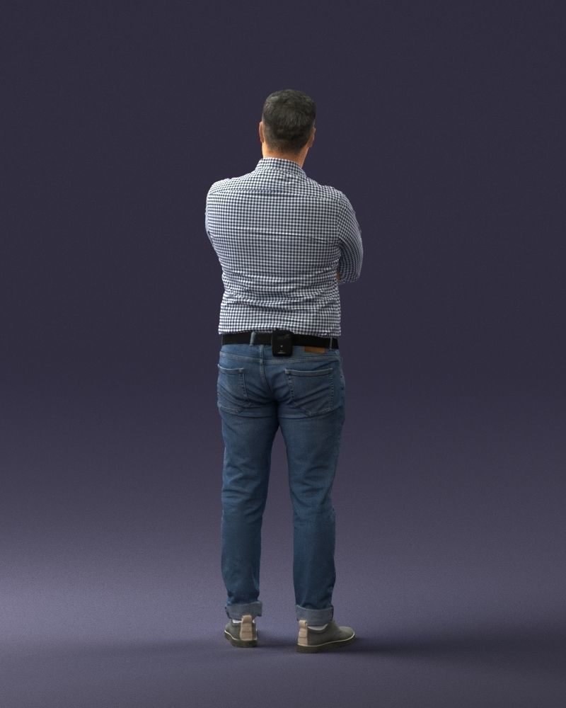 000276 Male Model in Casual Outfit Arms Crossed Pose 0701 3dp 3D print model_19