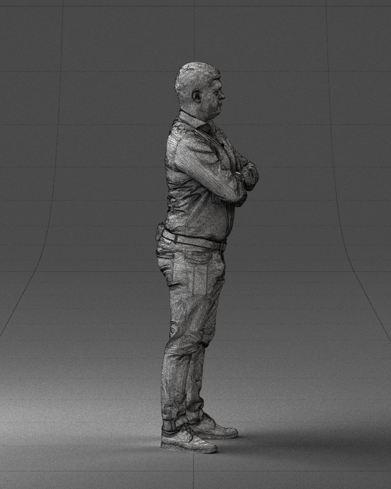 000276 Male Model in Casual Outfit Arms Crossed Pose 0701 3dp 3D print model_15