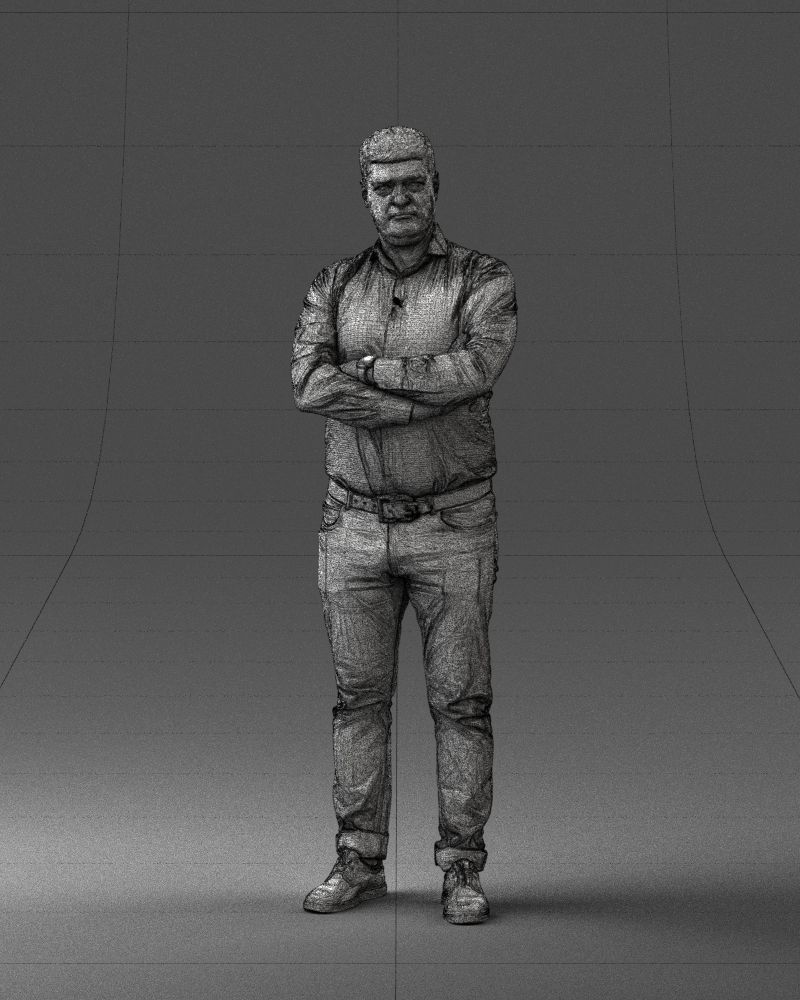 000276 Male Model in Casual Outfit Arms Crossed Pose 0701 3dp 3D print model_39