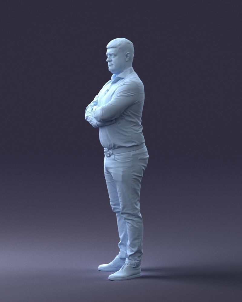 000276 Male Model in Casual Outfit Arms Crossed Pose 0701 3dp 3D print model_29
