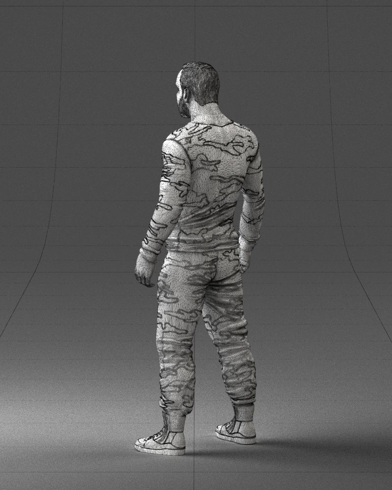 000230 Man in Camouflage Clothing 1203 3dp 3D print model_36