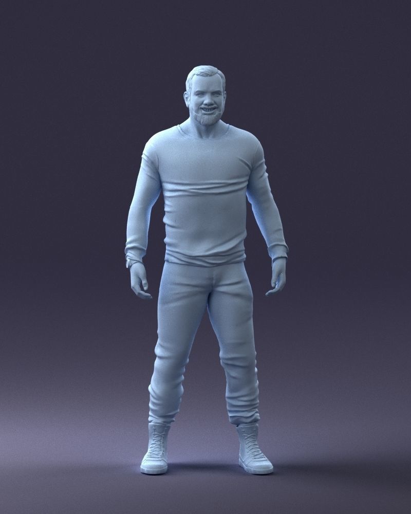 000230 Man in Camouflage Clothing 1203 3dp 3D print model_19