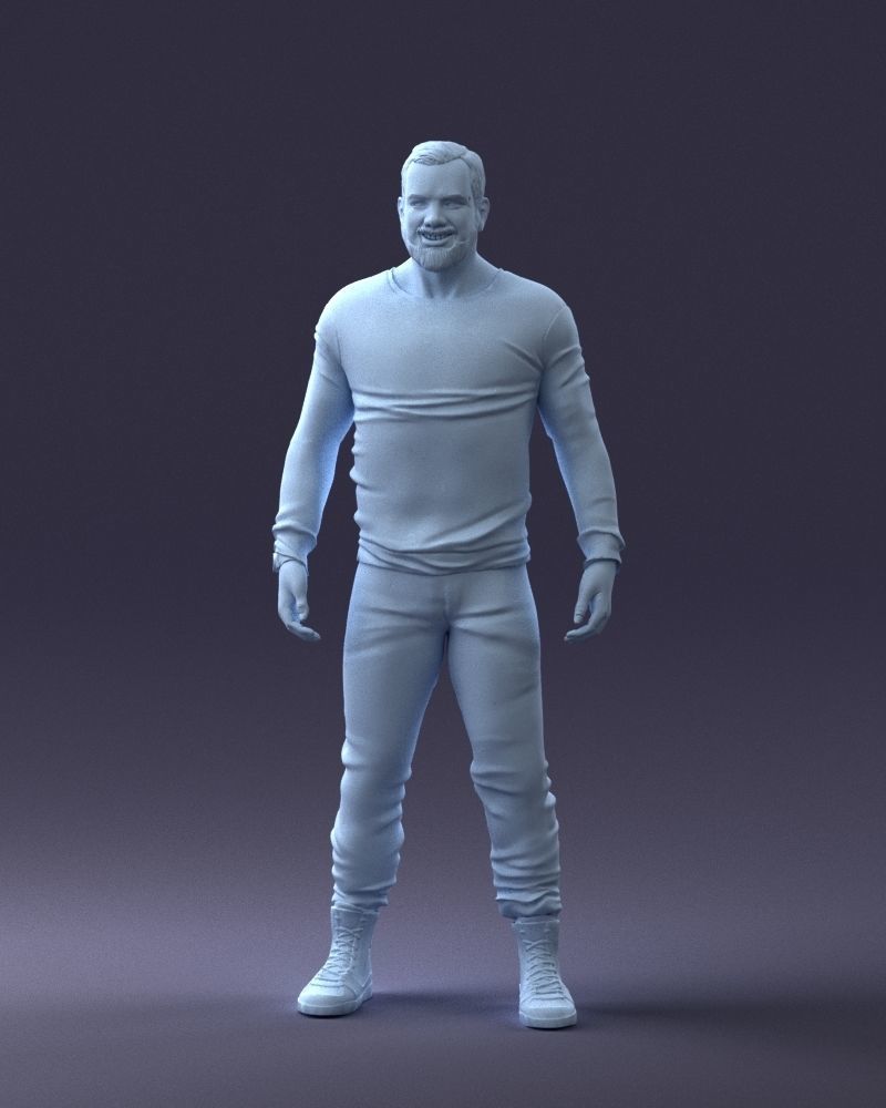 000230 Man in Camouflage Clothing 1203 3dp 3D print model_16
