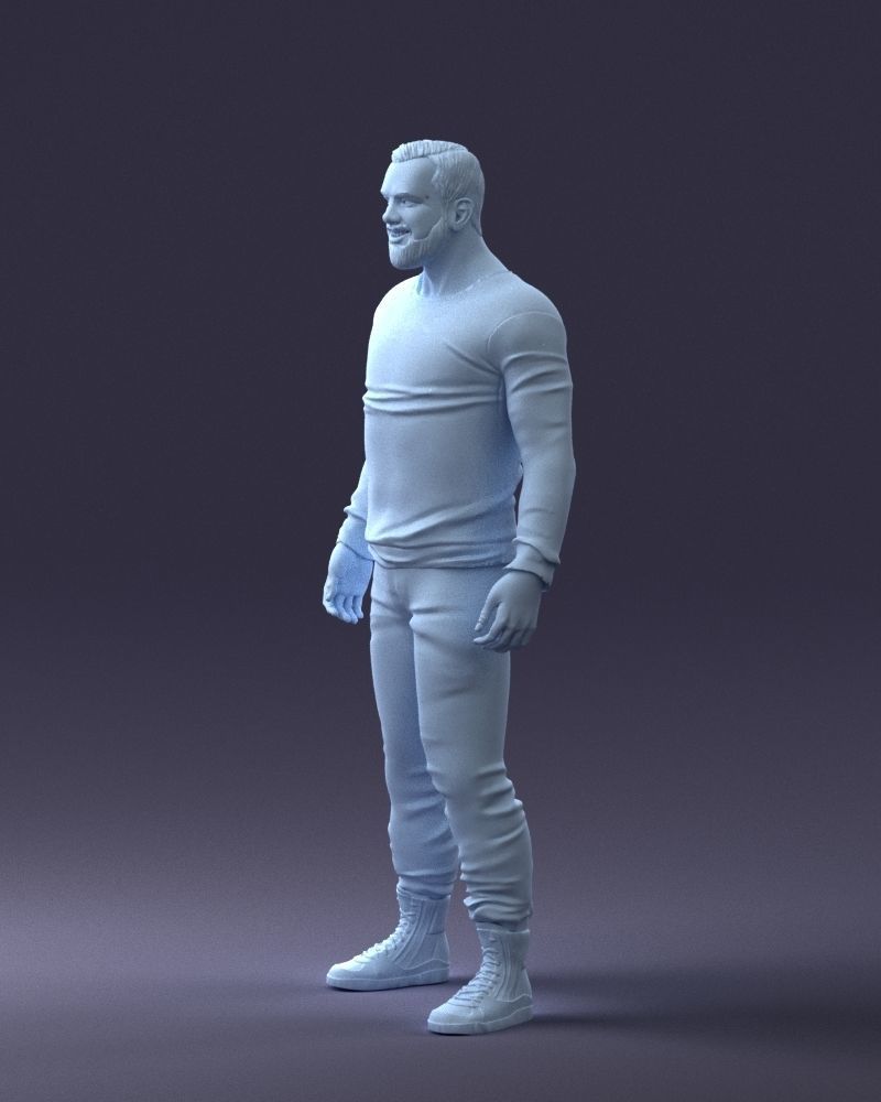 000230 Man in Camouflage Clothing 1203 3dp 3D print model_14