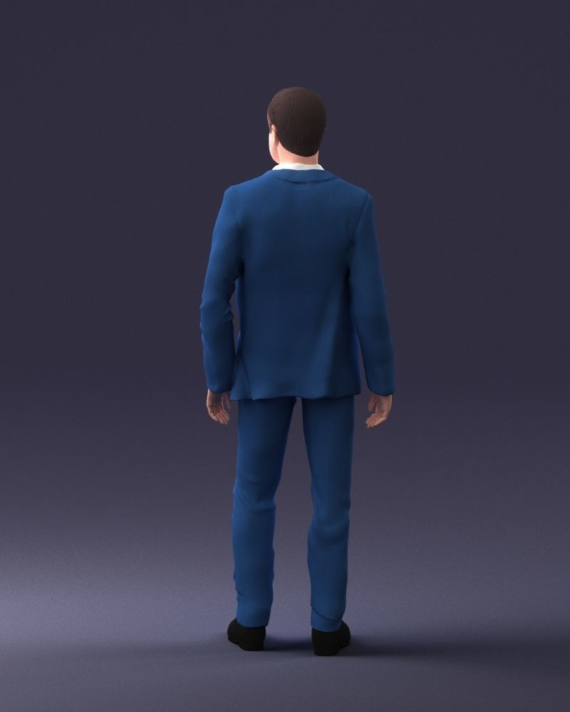 000233 Man in Stylish Three-Piece Suit 1217 3D model_18