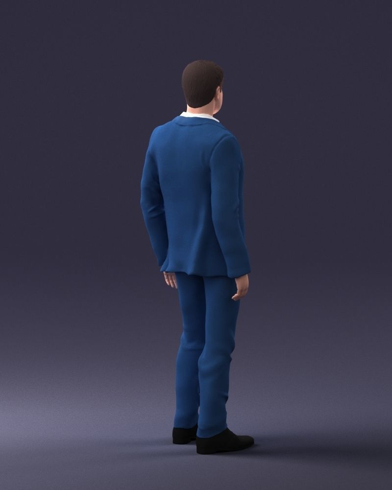000233 Man in Stylish Three-Piece Suit 1217 3D model_15