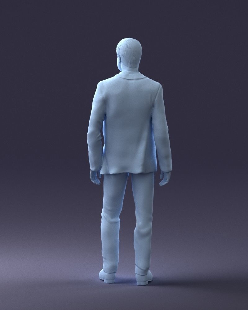 000233 Man in Stylish Three-Piece Suit 1217 3D model_19