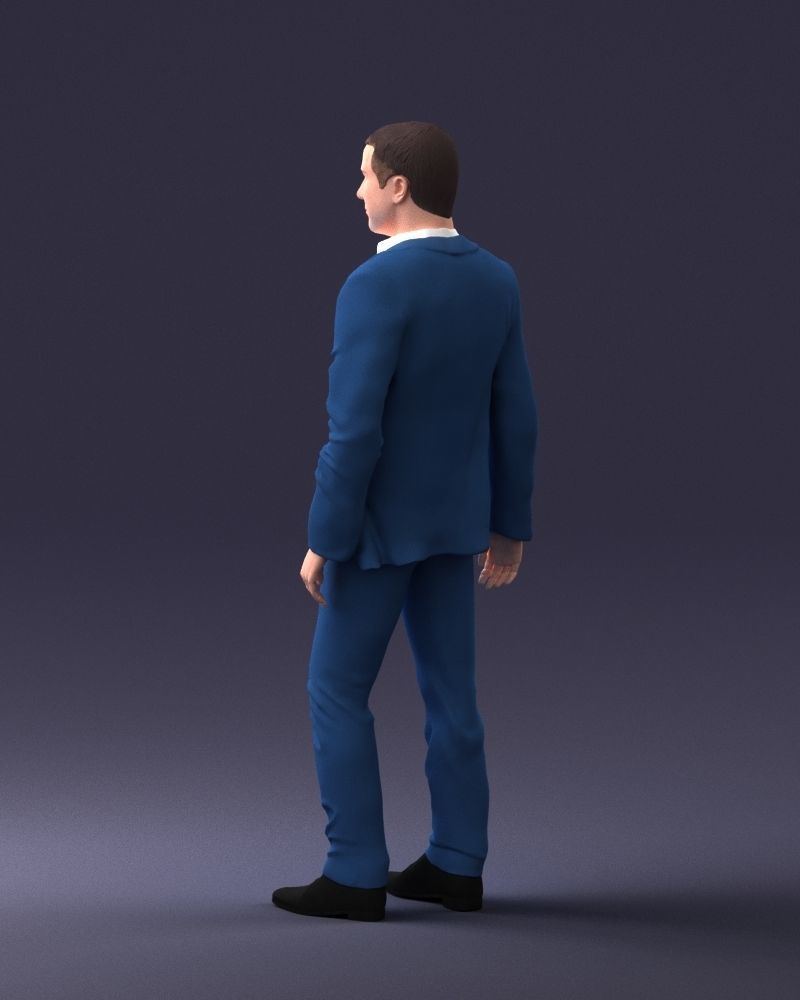 000233 Man in Stylish Three-Piece Suit 1217 3D model_21