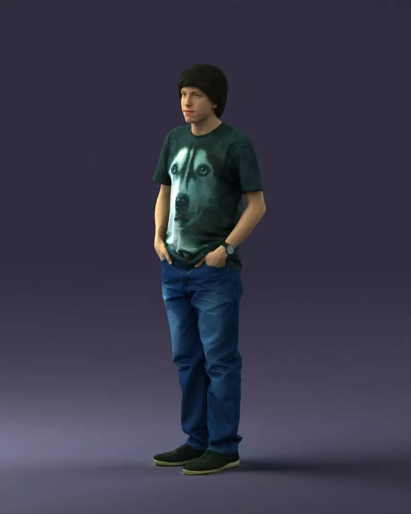 000045 Man in Wolf T-Shirt 0111 3D model_0