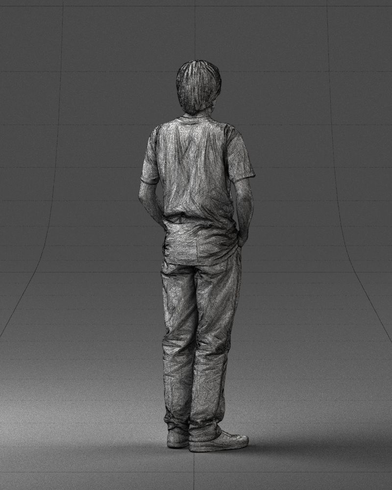 000045 Man in Wolf T-Shirt 0111 3D model_29