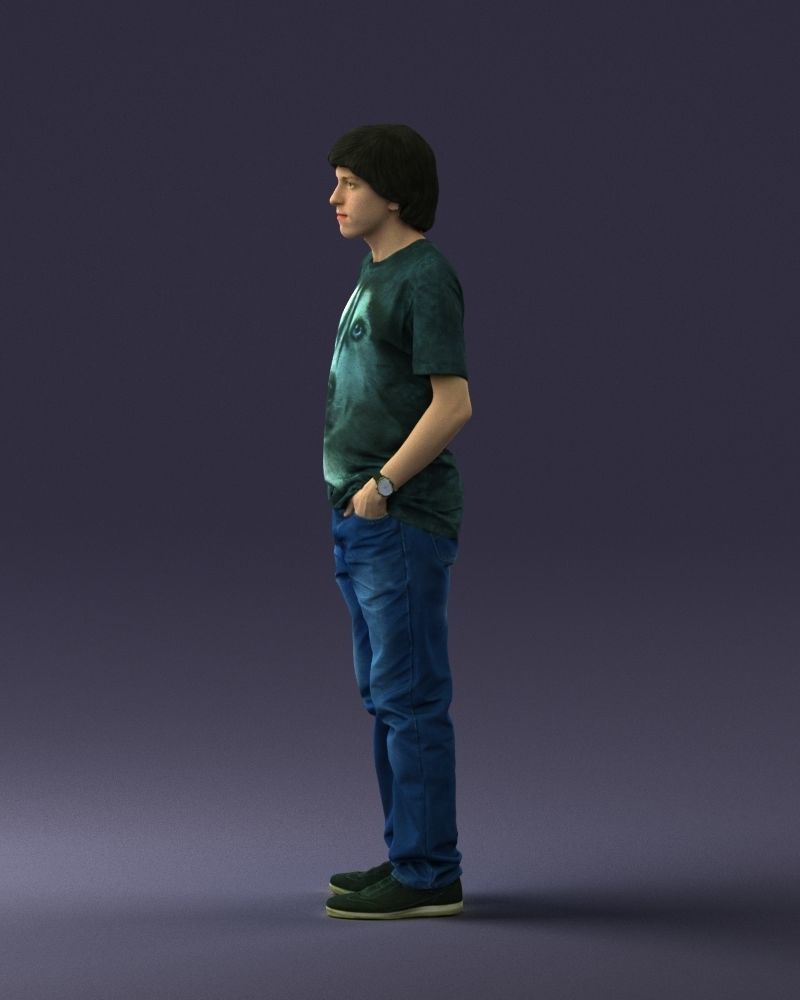 000045 Man in Wolf T-Shirt 0111 3D model_3