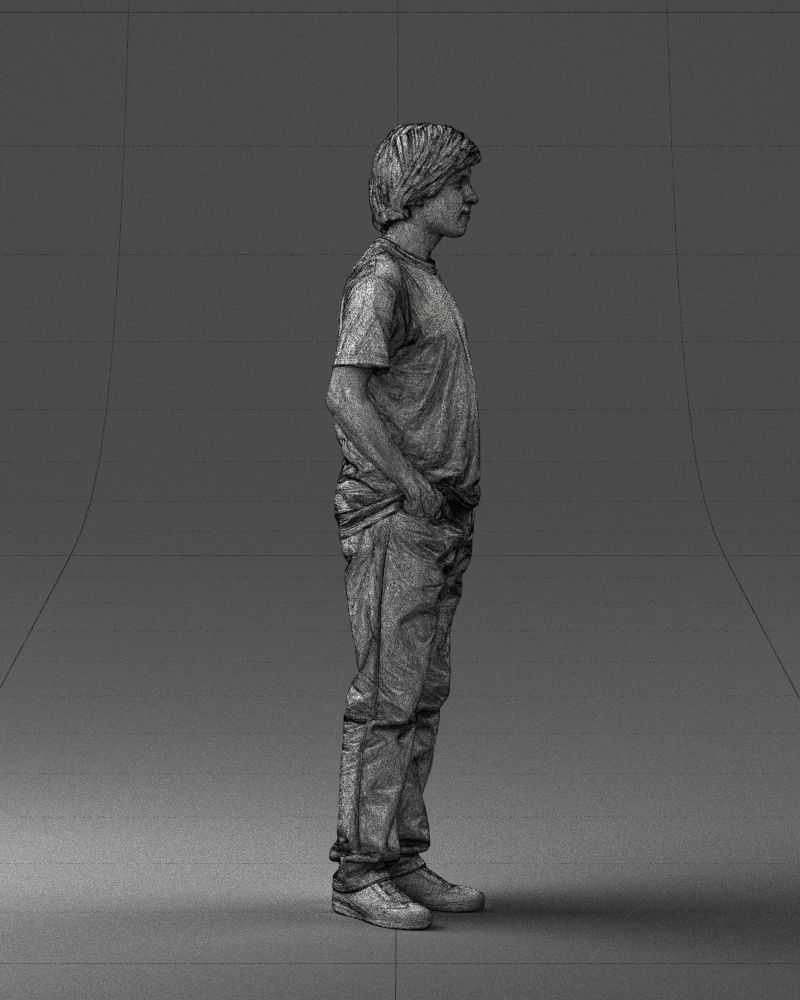 000045 Man in Wolf T-Shirt 0111 3D model_30