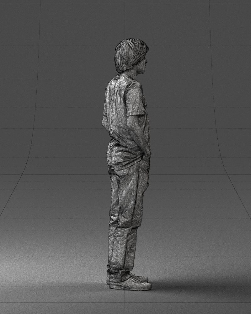 000045 Man in Wolf T-Shirt 0111 3D model_27