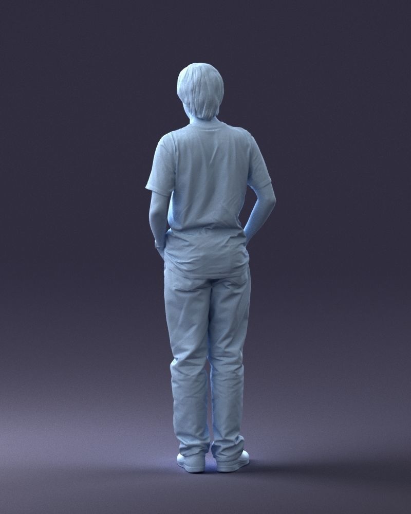 000045 Man in Wolf T-Shirt 0111 3D model_20