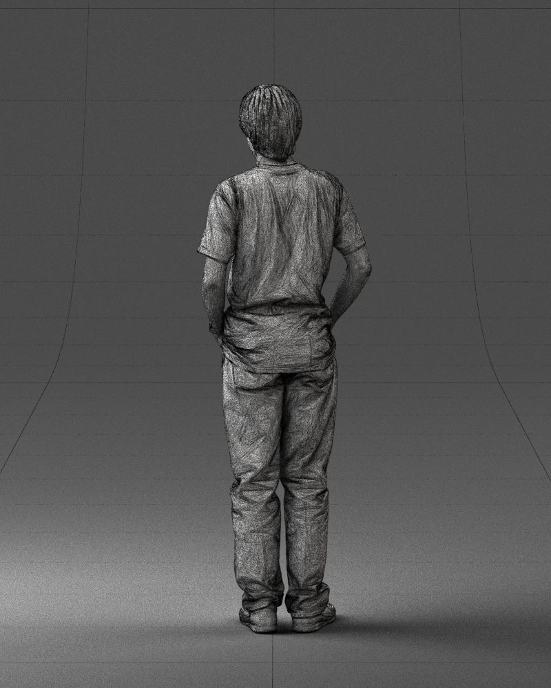 000045 Man in Wolf T-Shirt 0111 3D model_28