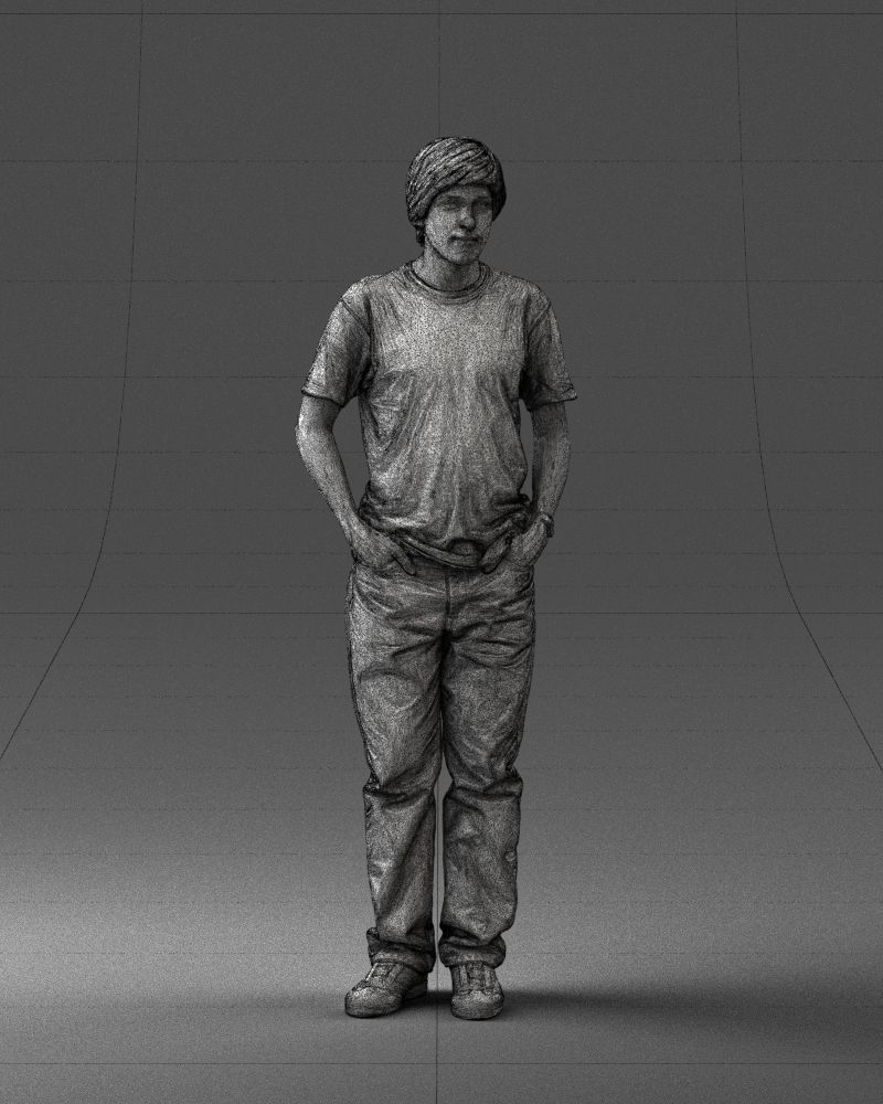 000045 Man in Wolf T-Shirt 0111 3D model_34