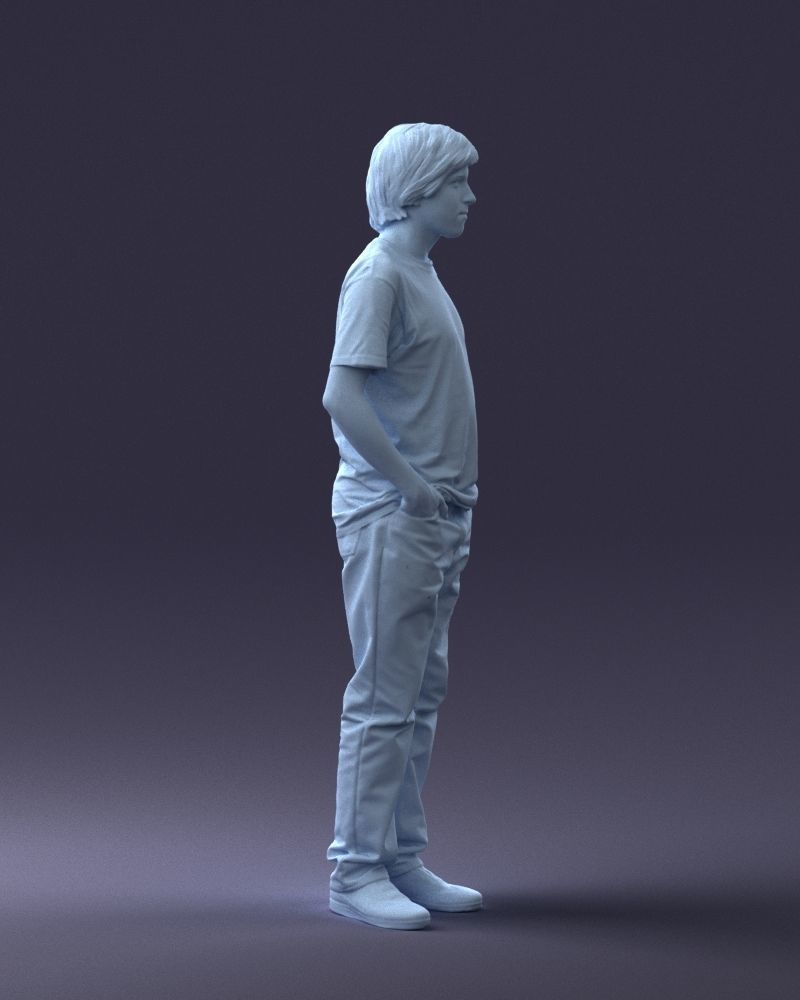 000045 Man in Wolf T-Shirt 0111 3dp 3D print model_36