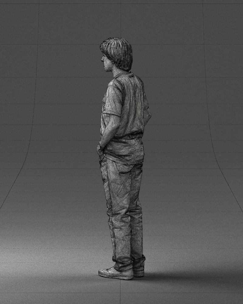 000045 Man in Wolf T-Shirt 0111 3dp 3D print model_33