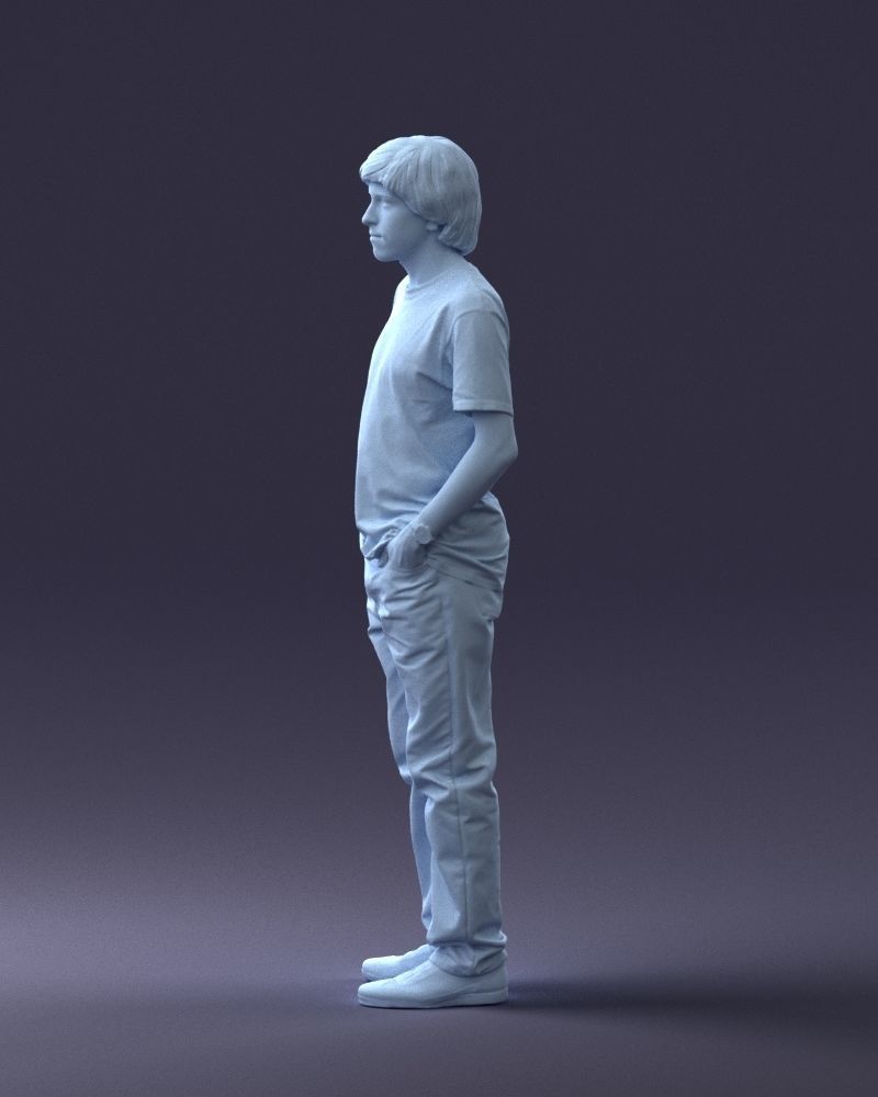 000045 Man in Wolf T-Shirt 0111 3dp 3D print model_22