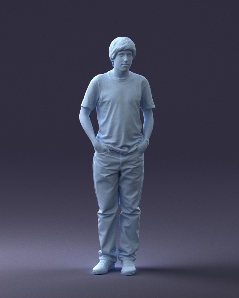 000045 Man in Wolf T-Shirt 0111 3dp 3D print model_14