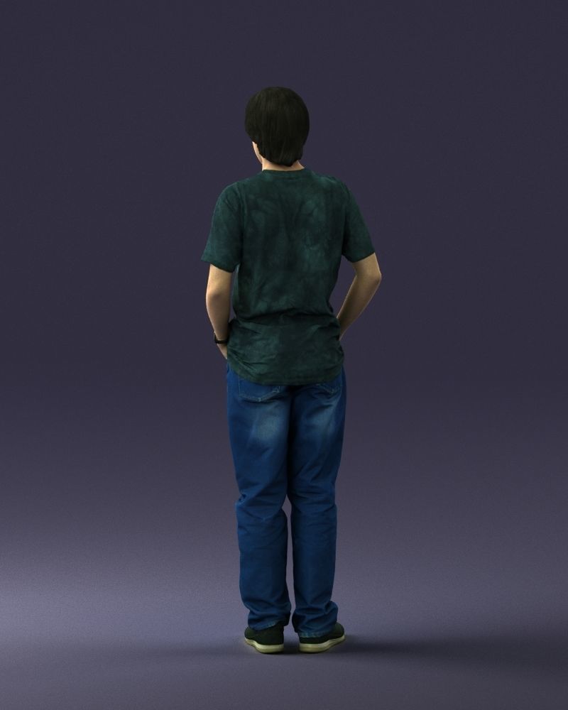 000045 Man in Wolf T-Shirt 0111 3dp 3D print model_10