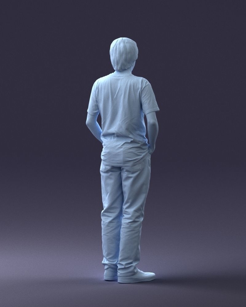 000045 Man in Wolf T-Shirt 0111 3dp 3D print model_20