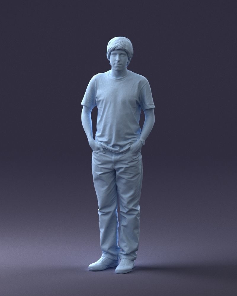 000045 Man in Wolf T-Shirt 0111 3dp 3D print model_13