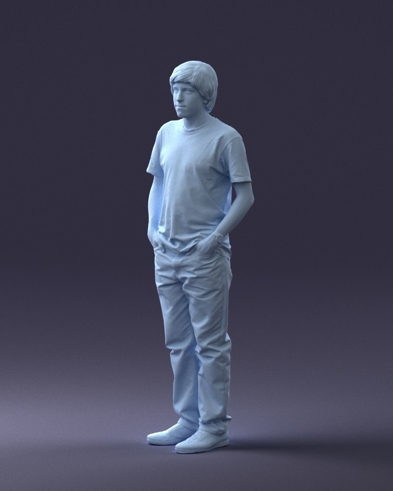 000045 Man in Wolf T-Shirt 0111 3dp 3D print model_12