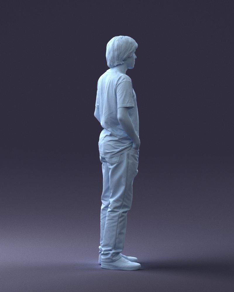 000045 Man in Wolf T-Shirt 0111 3dp 3D print model_17