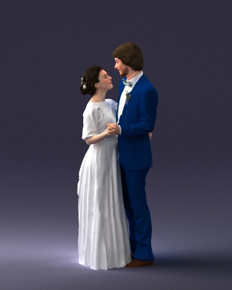 000016 Wedding couple 0430 3D model_3