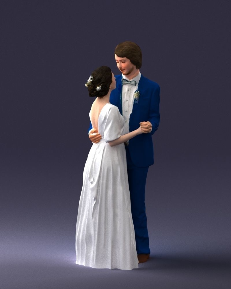 000016 Wedding couple 0430 3D model_9